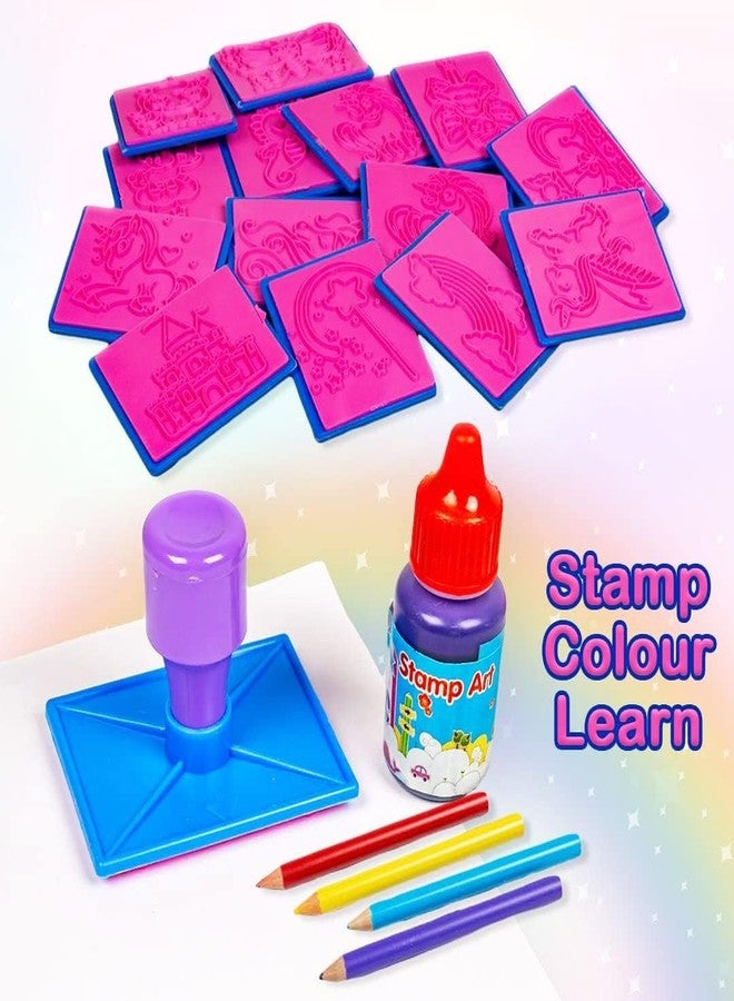 JAPSI Stamp Art Paint Unicorn Kit | Art & Craft Creative Fun Activity Kit for Kids | Stamping & Coloring Set | DIY Kit for Boys & Girls | 14 Different Patterns | Age 4 Years and Above - Image 4